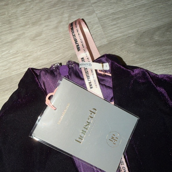 House of CB Dahna Dark Purple velvet corset dress - Picture 15 of 16